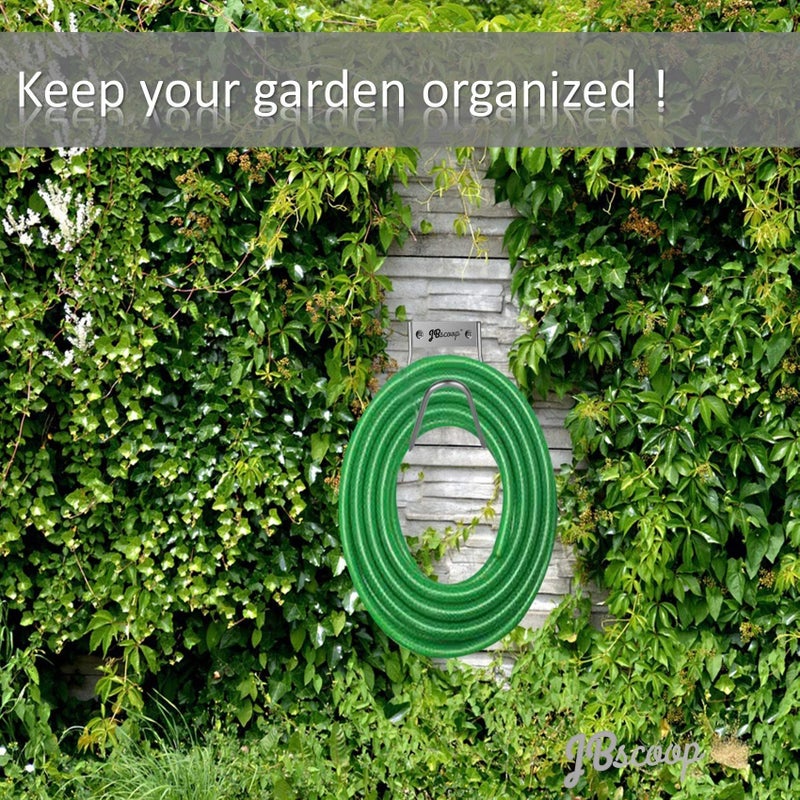 JBscoop Garden Hose Holder Stainless Steel Small Wall Mount Garden Hose Hook  Ideal for Water  Air  Hydraulic Hose  Ropes  Extension Cords Heavy Duty & Rust Proof  Size:6.3x7x6.3 Set of 1 - Image 5